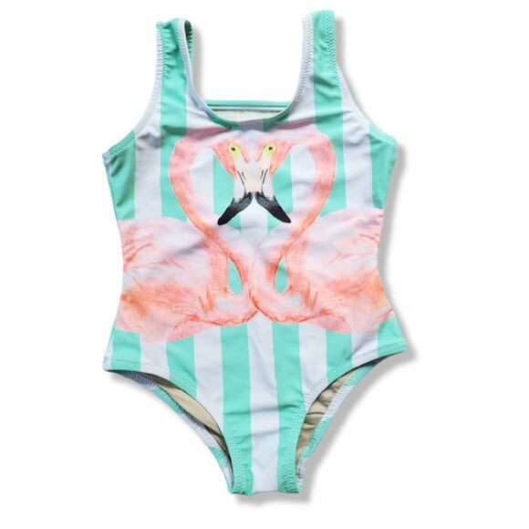 2T Shade Critters Toddler Girl Flamingo Swimsuit One Piece - Picture 1 of 3
